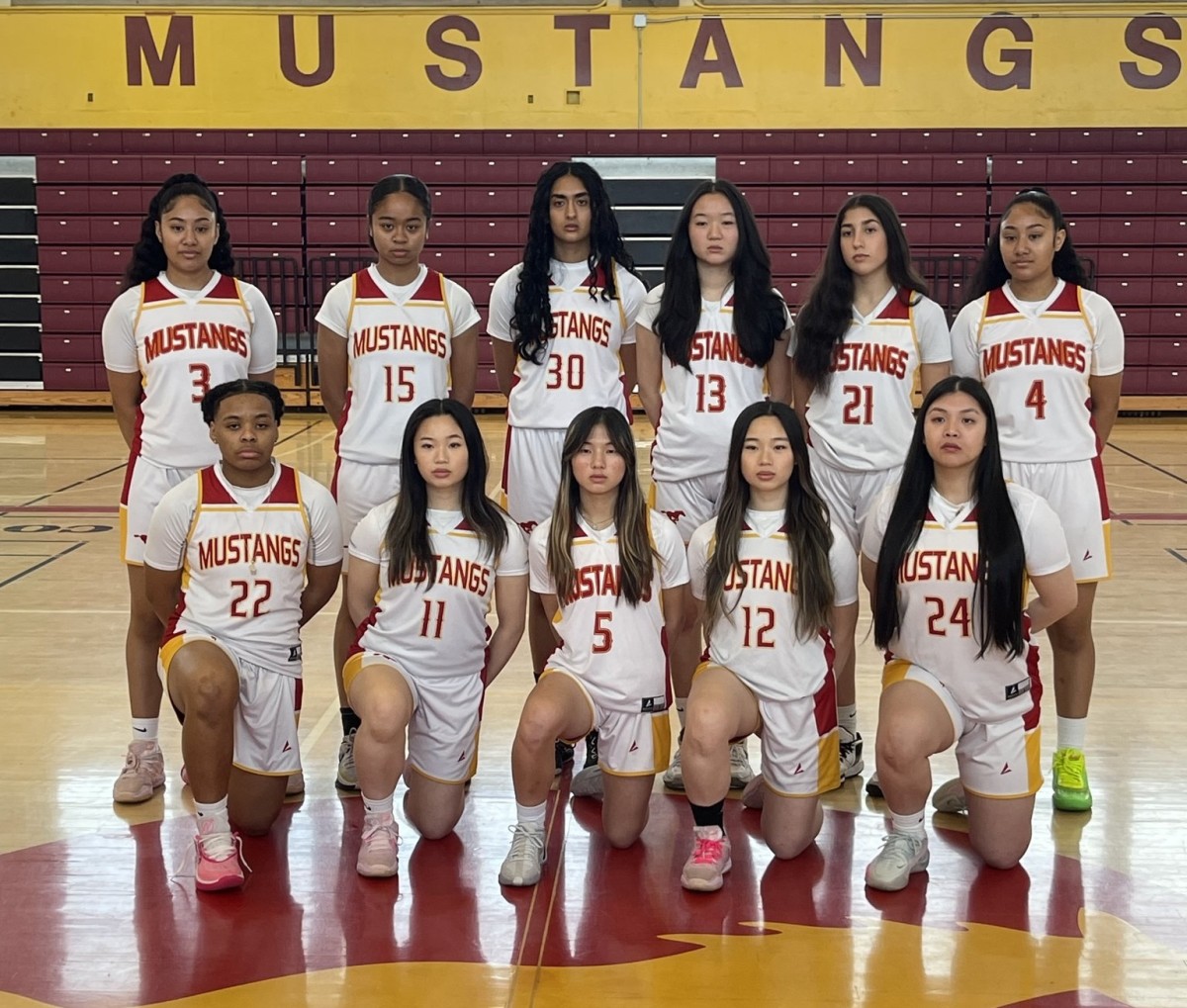 The 2023-24 Lincoln girls basketball team, featuring seven seniors.